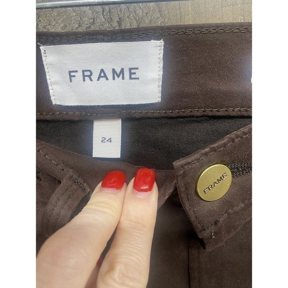 FRAME DENIM Le High Skinny Crop Jeans Size 24 Mahogany NEW - Picture 8 of 11